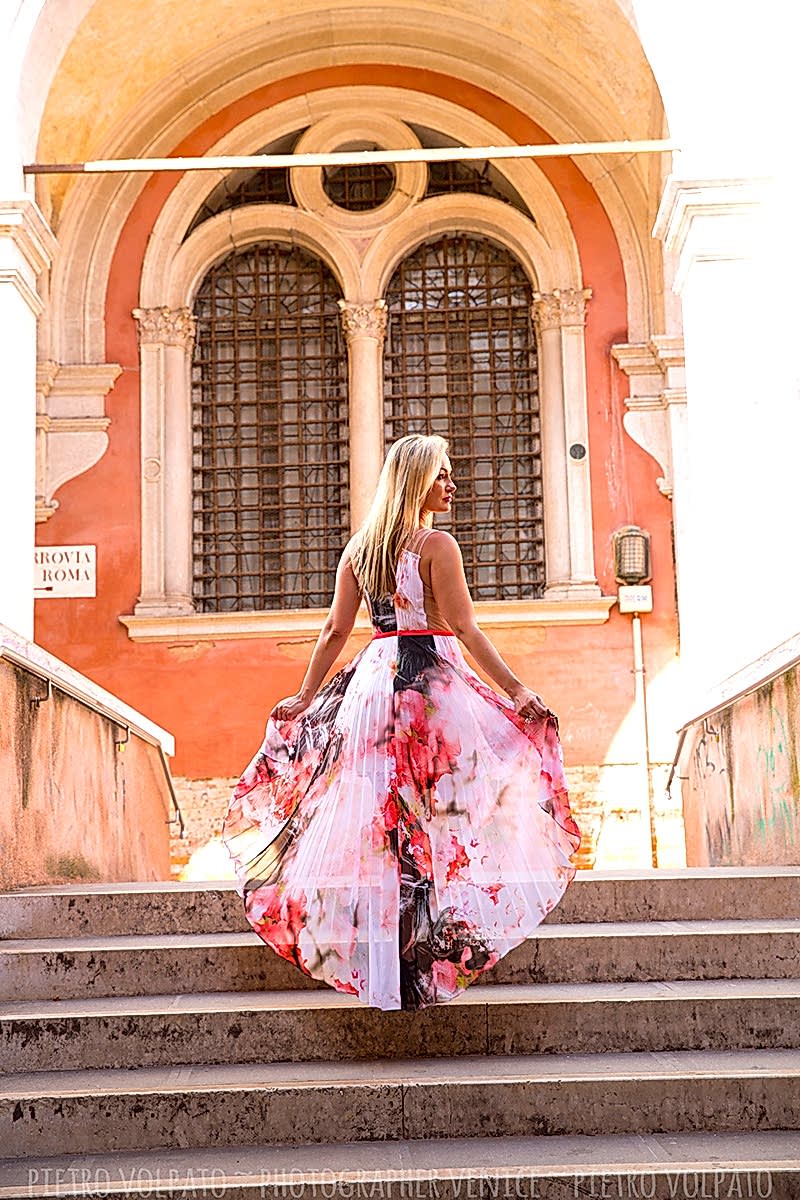 venezia servizio foto modella con fotografo