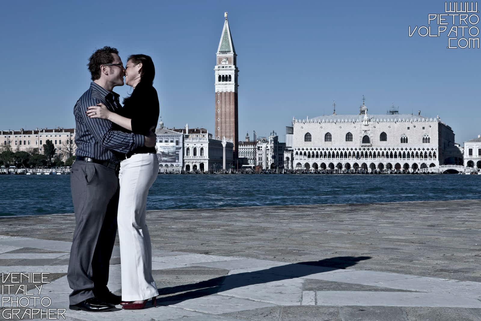 Photographer in Venice Italy for engagement photo shoot and tour for couple on vacation ~ Romantic and fun Venice photo walk