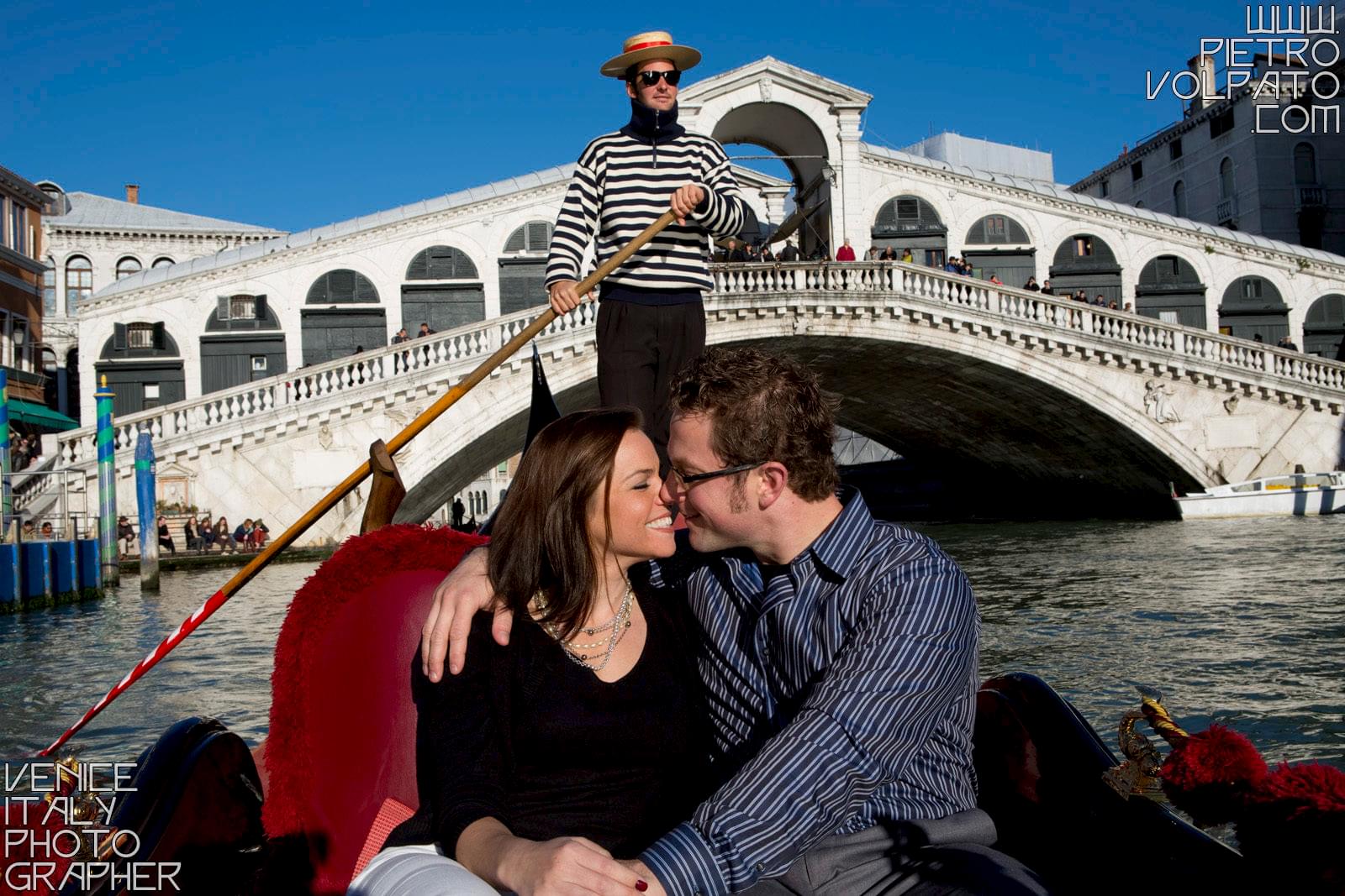 Photographer in Venice Italy for engagement photo shoot and tour for couple on vacation ~ Romantic and fun Venice photo walk